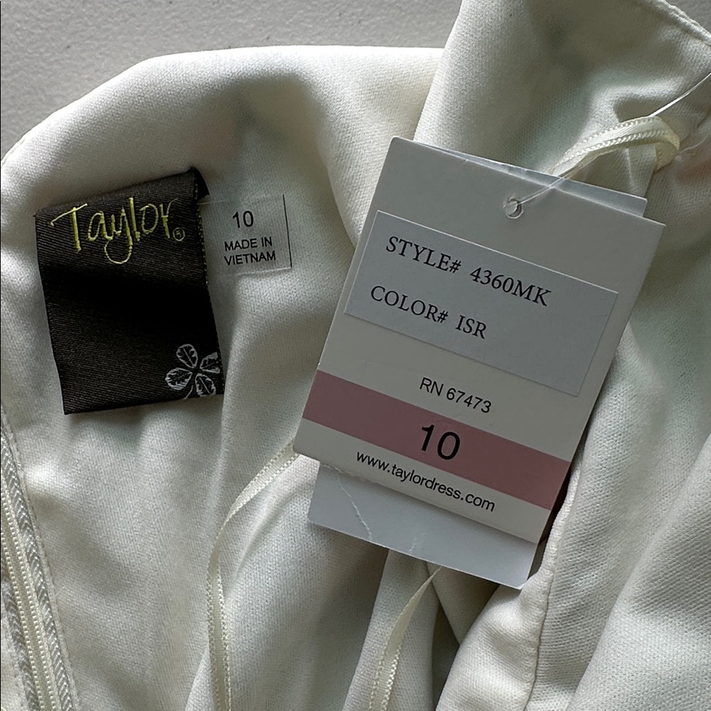 NWT Taylor Cream Mini Dress with Orange Blossom Print Size 10 - Picture 10 of 14